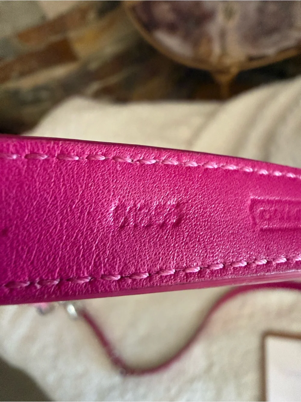 Coach Vintage Signature C  Leather Dog Leash Pink New